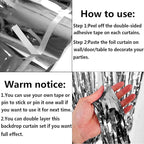 4 Pack Silver Foil Fringe Curtain Backdrop, 3.28Ft x 8.2Ft Metallic Tinsel Foil Fringe Streamer Curtains for Photo Booth Props, Birthday, Wedding, New Year’s, Christmas Decoration Party Supplies