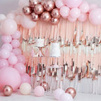 PartyWoo Rose Gold Crepe Paper Streamers 4 Rolls 328 ft Pack of Metallic Rose Gold Pink Dusty Pink Crepe Paper for Bride to Be Bachelorette Birthday Party Decorations (1.8 Inch x 82 Ft/Roll)