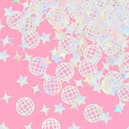 xo, Fetti Disco Ball Foil Confetti - 200 pc | Bachelorette Party Decoration, Cute Birthday Table Decor, Groovy Engagement Decor, Bridal Shower Supplies
