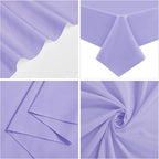 6 Pack Lavender Tablecloths for 8ft Rectangle Tables 60 x 126 Inch - Polyester Table Cover Stain and Wrinkle Resistant Washable Fabric Table Clothes for Wedding Party Banquet Reception Restaurant
