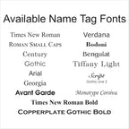 Custom Engraved Name Badges with Pin or Magnet Backing, 1" x 3" - Personalized Acrylic Name Tag with 15 Font Options and 21 Color Options - 1 Tag