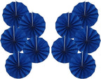 Blue Birthday Decorations,DIY Blue Paper Fans Hanging Decoration ,Party Decorations for Adults 8in, Royal Blue Birthday Decorations,Baby Shower Decorations 30 Color DIY Set (Navy Blue)