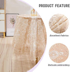 Lace Tablecloth Round Lace Vintage Round Tablecloth Decorative Exquisite Border Table Cover for Party Wedding Home Decorations, Round-48, Beige