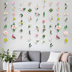XunYee 6 Pcs 35.4 ft Flower Garlands Hanging Wildflower Backdrop Decoration Artificial Floral Garlands Fake Flower Vines Faux Silk Wildflower Decor for Halloween Fall Wedding Garden Wall Arch(Blossom)