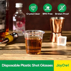 600 pack 2 OZ Plastic Shot Glasses, Mini Disposable Shot Cups for Party, Events, Whiskey and Wine Tasting