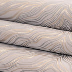 Avigers 12 x 72 Inch Decorative Luxury Abstract Striped Silver Gray Table Runners with Tassels for Home Living Room Bedroom Art Decor Wedding