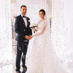 300 PCS Iridescent Bachelorette Confetti, Engagement Confetti Wedding Shower Table Decorations, Ring Table Scatters for Bridal Shower Decorations