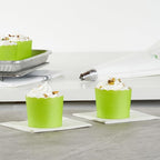 Panificio 6 Ounce Cupcake Wrappers, 200 Scalloped Baking Cups - Oven-Ready, Greaseproof, Green Paper Cupcake Liners, Disposable, For Birthdays, Baby Showers, Or Weddings - Restaurantware
