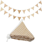 Oudain 15.5 ft Pennant Banner Flags, 2 Pcs Nursery Garland Triangle Bunting Flag Baby Banner for Nursery Decor Baby Birthday Boho Wedding Shower Party Event, Each 7.75 ft(Vivid Color)