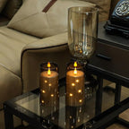 Aignis Flickering Flameless Candles Battery Operated Candles LED Candles with Remote Timer for Home/Wedding/Birthday/Holiday Decor ，Grey 3D Flame Set of 2 (D3 xH6 6")