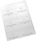 Linked Hearts Printable Place Cards, Silver (Choose Color), Set of 60 (10 Sheets), Laser & Inkjet Printers - Wedding, Party, Dinner, and Special Events - Made in the USA