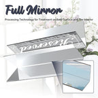 12 Pcs 6" x 2" Silver Reserved Table Signs, Mirrored Double Sided Table Tent Signs with Suede Cloth, Reservation Seat Indicators for Wedding Restaurant Party