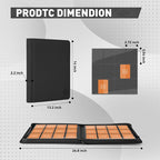 Premium Card Binder 12 Pocket for 720 Pockets Trading Card Binder, PU Zipper Card Collection Album, Sturdy Side-Loading Card Book Holder for MTG, TCG, Game Cards, Sports Cards
