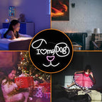 I Love My Dog Neon Sign for Wall Decor Funny Dog Neon Light Powered by USB Dimmable LED White Red Light Up Sign for Pet Shop Bedroom Animal Theme Party Decor Great Idea(16.7 * 12.6In)