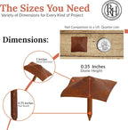 25 Pack 1" Square Head Iron Clavos Decorative Nails – Rusted – Handmade Rustic Square Fasteners for Farmhouse Shutters, Faux Wood Beams, Barn Doors, Shutters, and Gates – Ornamental Wood Accent