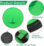 Portable Green Screen Chair, 57 in Greenscreen Backdrop with Stand Double Sided Foldable Green Background, Chroma Key, for Photography Streaming Gaming Photo Zoom Video Chats and Meeting