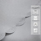 Small Square Grey Tablecloth 24 x 24 Inch Polyester Fabric Washable Table Cover Decorative Wrinkle Resistant Solid Color Table Cloth for Nightstand Party Wedding Camping