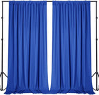 Sugargirl 10x10FT Royal Blue Backdrop Curtains Polyester Photo Backdrop Drapes Curtains 2 Panels with Rod Pockets for Party Birthday Wedding Photography Home Decoration
