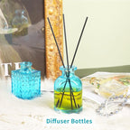 Glass Bud Vase Set, Mini Vases for Flowers, Bulk Vintage Mini Vases for Centerpieces Wedding Decor, Home Flower Décor, Candle Holders, Diffuse Bottles, Hydroponic, (Pack of 30,Sky Blue)