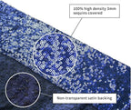 Poise3EHome 7Ft x 7Ft Navy Blue Sequin Backdrop, Glitter Thick Satin Sequin Background Drapes, Sequence Xmas Thanksgiving Backdrop for Wedding Party Holiday Festival Decor