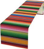 Mexican Table Runner,Colorful Stripe Art Table Runner for Kitchen Dining Table Home Party Decoration 13x90 Inch