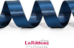 LaRibbons Navy Satin Ribbon 1 Inch 25 Yards Luxury Double Faced Blue Silk Ribbon for Flower Bouquet Crafts Gift Wrapping Wedding Party Graduation Decoration