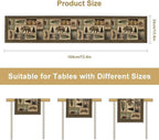 Country Lodge Bear Table Runner, Retro Vintage Bear Cottage Country Style Cabin Farmhouse Dinner Runner for Home Kitchen Dining Table Decoration,13x120 Inch