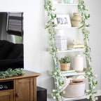 2 Pack White Flower Garland Artificial Daisy Silk Wildflower Hanging Flowers Fake Floral Vines Garland for Table Decoration Backdrop Wall Home Party Wedding Indoor Outdoor DIY Cemetery Decor