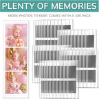 pbf PHOTO BOOTH FRAMES 2x6 Magnetic Picture Frames for Refrigerator | 2 x 6 Clear Magnetic Acrylic Frames for Photo Strips | Magnetic Photo Holders for Fridge, Locker, Sign Holder (100-Pack)