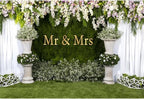 Wedding Arch Flower Backdrop 8x6ft - Flower Wedding Mr & Mrs Engagement Background