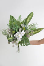 Serra Flora Artificial Greenery Spray Box Set(Pack of 30pcs) with 9 Kinds of Filler for Safari Jungle Hawaiian Luau Party Table Decoration Wedding Birthday Theme Party Decorations (Palm Leaves)