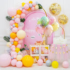 U+U 7.2FT, 6FT Arch Backdrop Stand, Gold Wedding Arch Stand Set of 2 for Birthday Party Bridal Baby Shower Balloon Arch Decoration (7.2FT, 6FT)