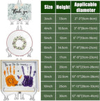 12 Pack 3 Inch Clear Plastic Easels or Stand/Plate Holders to Display Pictures or Other Items at Weddings, Plate Stands for Home Decoration, Birthdays, Tables