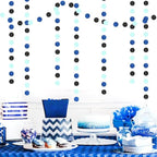Navy-Blue Black Birthday Party-Decorations Streamers - 52FT Graduation Hanging Paper Garland Banner,Baby Bridal Shower Wedding Bachelorette Fathers Day Supplies Backdrop Decor Hugtmr