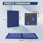 Premium Card Binder 12 Pocket for 720 Pockets Trading Card Binder, PU Zipper Card Collection Album, Sturdy Side-Loading Card Book Holder for MTG, TCG, Game Cards, Sports Cards