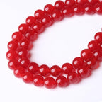 Carnelian Stone Beads Gemstone Round Crystal Energy Jade Beads Stone Beads for Jewelry Making DIY Bracelet Necklace Jewelry Making 1 Strand 15.5inch 35PCS 10MM