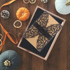 STOBOK Halloween Party Invitations - 10pcs Laser Cut Invitation Cards with Envelopes and Bowknots - Black Hollow Card Kits for Horror Party Supplies Weddings Baby Showers Event Celebrations 7.1x4.9in