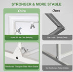 Walensee 7.9FTx6.6FT White Wedding Arch Backdrop Stand, Adjustable Square Metal Arch Frame for Ceremony Party Birthday Baby Shower Bridal AnniversaryGarden Balloon Photo Decoration
