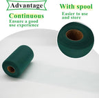 Hunter Green Tulle Fabric Rolls 6 Inch by 100 Yards (300 feet) Fabric Spool Tulle Ribbon for DIY Tutu Bow Baby Shower Birthday Party Wedding Decorations Christmas Craft Supplies