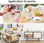 2 Pack Beige Small Short Table Runner 12 x 48 Inch Solid Color Runners Coffee Table Dresser for Daily Party Home Decoration