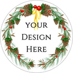 100-1000pcs Custom Stickers Merry Christmas Stickers Personalized Labels Adhesive Xmas Decorative Envelope Seals Stickers for Cards Gift Boxes(Round-5)