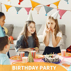 20 Pcs Pennant Banner Flags,2 Sets Garland Nursery Triangle Bunting Flag Baby Shower Banner for Nursery Decor Kindergarten Classroom Playroom Decor Baby Birthday Church Nursery Party Event(rainbow)