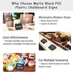 PigPotParty 12 Pcs Food Labels for Party Buffet w/Cleaning Spray, 4"x3" Mini Chalkboard Signs Include 2 Liquid Chalk Markers for Food Display - Food Tags- Table Palce Card (Waved Shape)