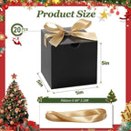 DOYIDE Small Gift Boxes, 20 Pack 5x5x5 Inch Black Elegant Paper Boxes with Ribbons, Crafting, Christmas Gift Box Wedding Party Favor, Cupcake, Candy, Bridesmaids Proposal Box