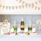 30Ft Champagne Gold Party Decorations Triangle Pennant Banner Gold Hanging Paper Flag Bunting for Graduation Wedding Birthday Bridal Shower Bachelorette Engagement Anniversary Hen Party Supplies