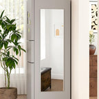 55"x16" Magnetic Mirror Lightweight Full-Length Mirror | Strong Adhesion, Easy Installation | Suitable for Refrigerators, Glass Walls, Wooden Doors, and More | 8.2kg Ultra-Strong Support | Silver