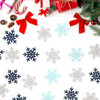 200PC Blue Silver Snowflakes Confetti Winter Wonderland Baby Shower Decorations Boy First Birthday Table Scatter Christmas Party Decor
