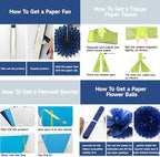 Navy-Blue White Silver Graduation Party-Decorations 33pcs Kits Banner, Paper Lantern Fans,Tissue Pom Poms Honeycomb, Streamers Tassel Garland,Bridal Shower Birthday Wedding Bachelorette Decor