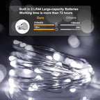 pozzolanas 12 Pack White Battery Operated String Lights - 7ft Waterproof Fairy Lights with 20 LEDs for Home, Mason Jar, Party, Wedding, Halloween, Christmas Decorations