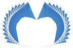 12 Pack Blue Pennant Flags Small Mini Hand Held Solid Color Pennant On Sticks Flags with 12.6"Solid Pole & Spear Top,Party Events Celebration,School,Grand Opening,Kids Birthday,Sports Clubs,Flower Pot